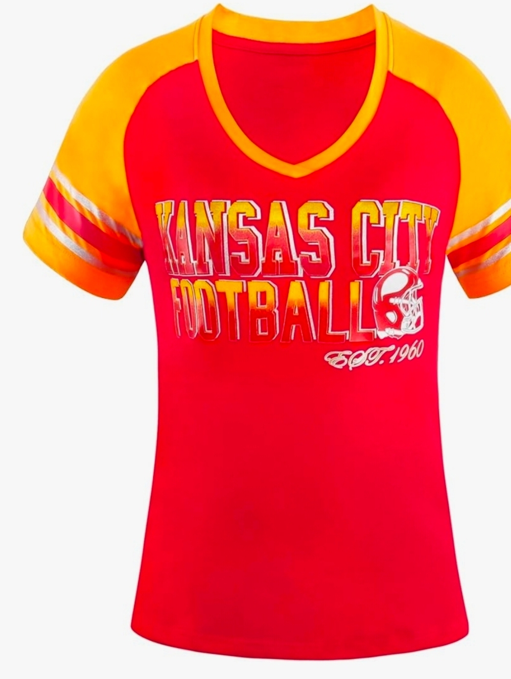 NEW - NFL Kansas City Chiefs Raglan Style Women's T-Shirt (Size XL 14/16)